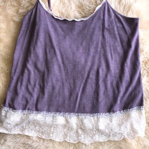 Purple spaghetti strap tank
